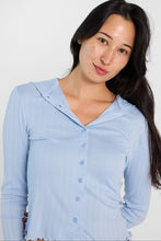Cardigans à capuche boutonné à l'avant en tricot Pointelle thumbnail 10