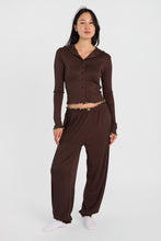 Pantalon pyjama à jambe ballon en tricot pointelle thumbnail 9