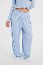 Pantalon pyjama à jambe ballon en tricot pointelle thumbnail 1