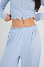 Pantalon pyjama à jambe ballon en tricot pointelle thumbnail 10