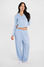 Pantalon pyjama à jambe ballon en tricot pointelle thumbnail 12