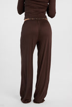 Pantalon pyjama à jambe large en tricot pointelle thumbnail 7
