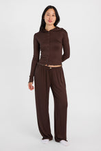 Pantalon pyjama à jambe large en tricot pointelle thumbnail 8