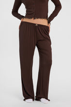 Pantalon pyjama à jambe large en tricot pointelle thumbnail 5