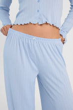 Pantalon pyjama à jambe large en tricot pointelle thumbnail 10