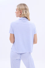 Super Soft Short Sleeve Button-Front Pajama Shirt thumbnail 4