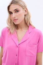 Super Soft Short Sleeve Button-Front Pajama Shirt thumbnail 7