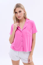 Super Soft Short Sleeve Button-Front Pajama Shirt thumbnail 5