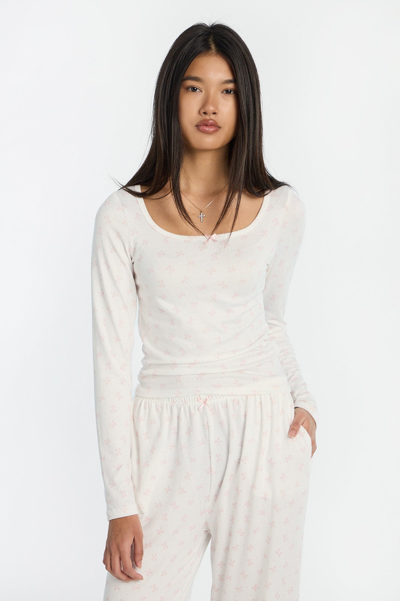 Super Soft Long Sleeve Scoop Neck Pajama Top