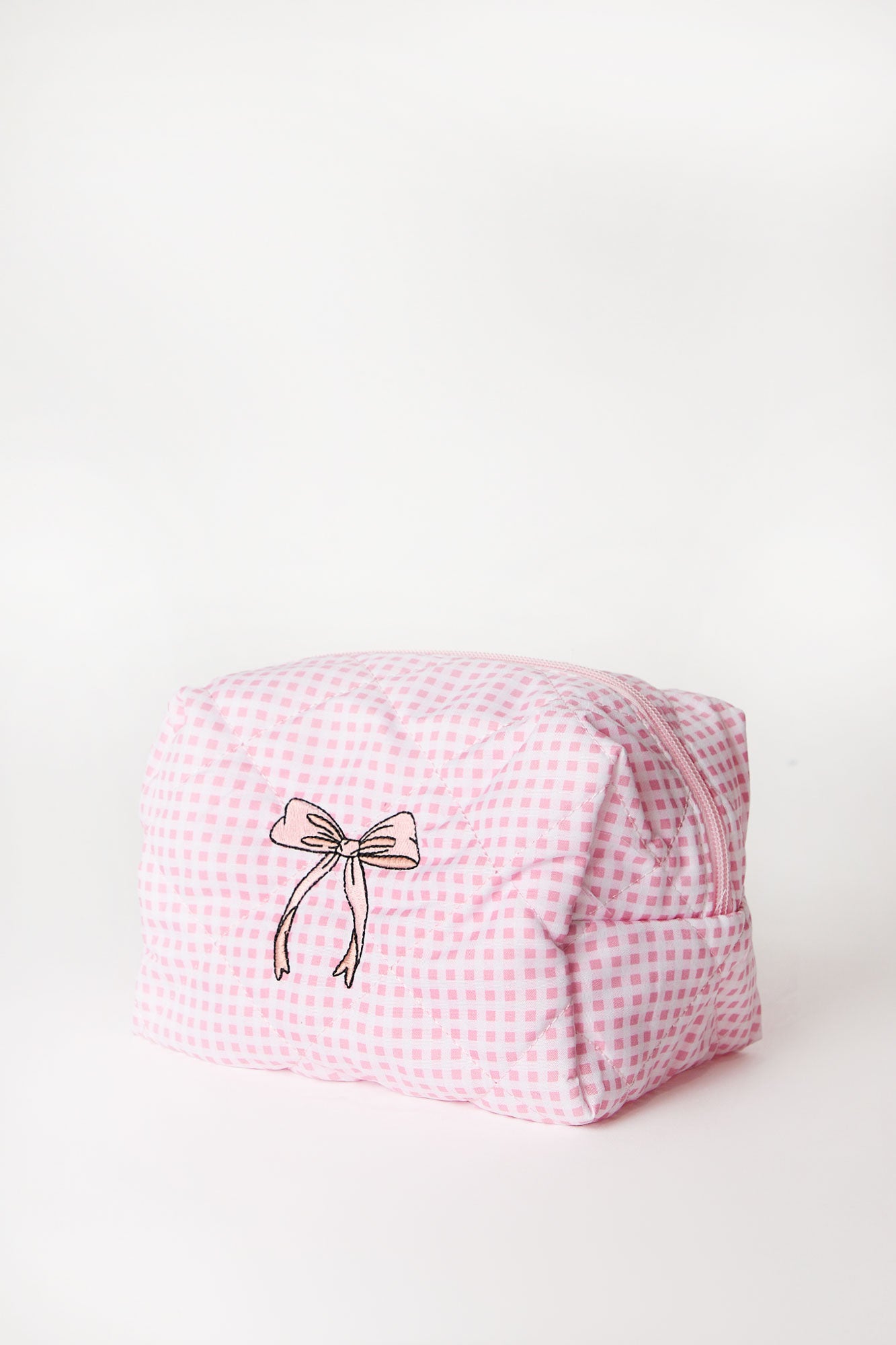 Quilted Zip-Up Make-Up Bag