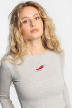 Bite Me Graphic Long Sleeve Baby Tee thumbnail 2