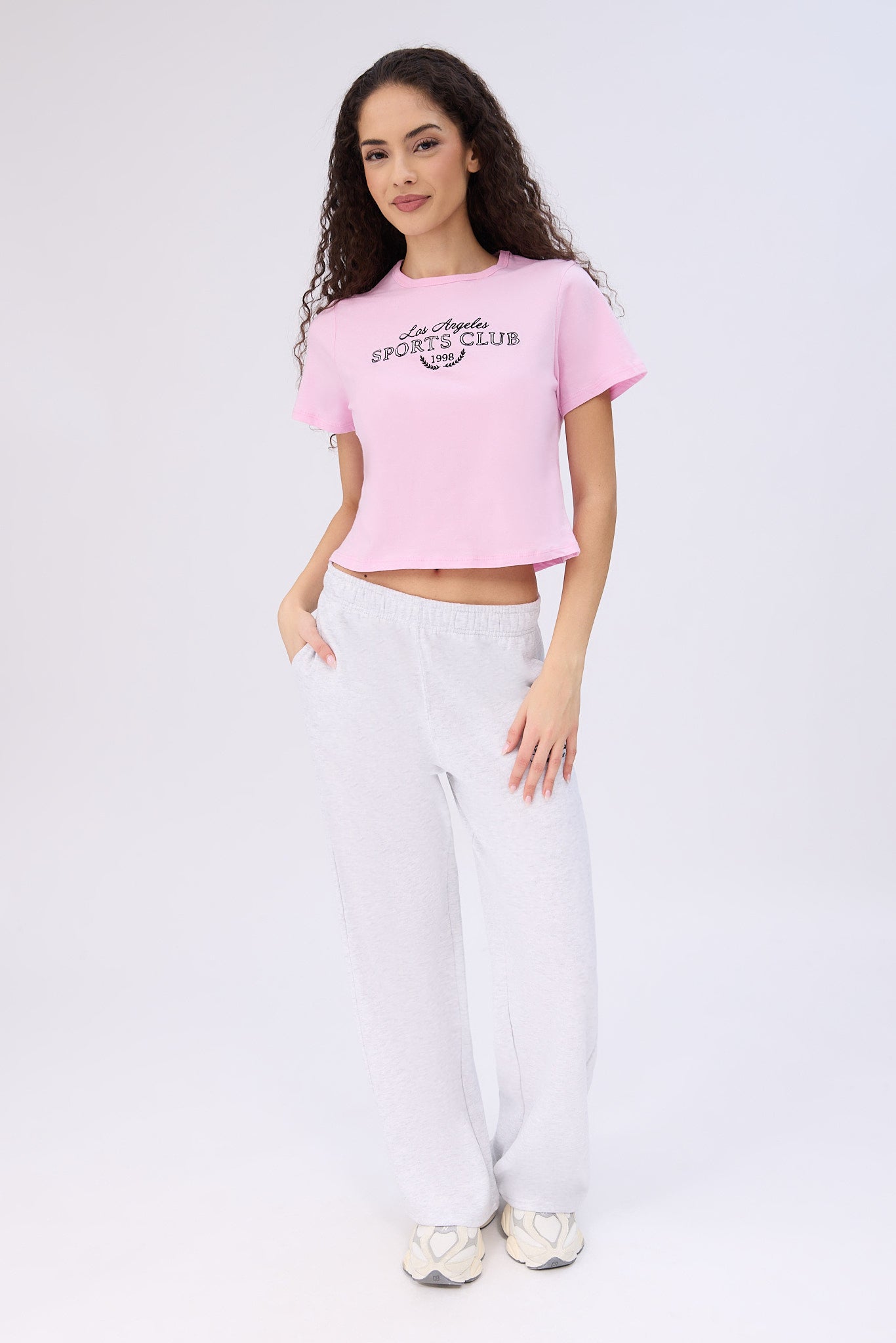 Los Angeles Sports Club 1998 Embroidered Graphic Baby Tee – Bluenotes