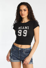 T-shirt ajusté imprime? graphique Miami 99 thumbnail 1