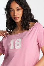 18 Graphic Off-Shoulder Short Sleeve Tee thumbnail 2