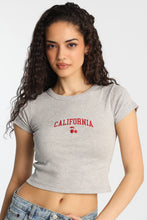 T-shirt ajusté imprime? graphique cerises California thumbnail 1