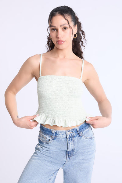 Super Soft Smocked Square Neck Cami Top – Bluenotes