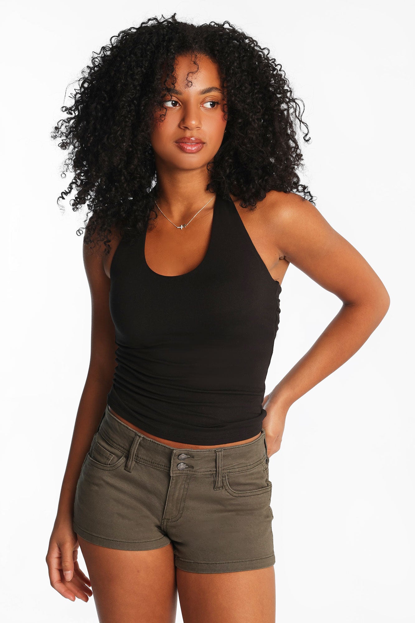 Super Soft V-Neck Halter Tank Top