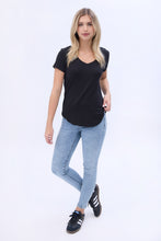 Short Sleeve V-Neck Relaxed Tee thumbnail 4