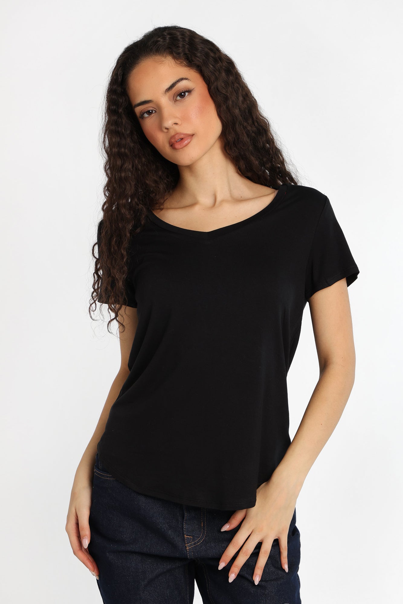 Short Sleeve V-Neck Relaxed Tee