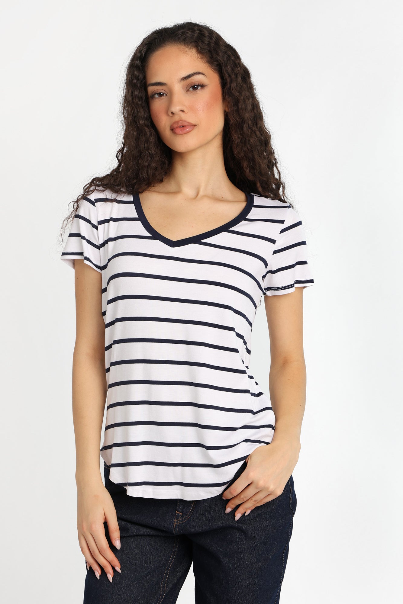 Short Sleeve V-Neck Relaxed Tee