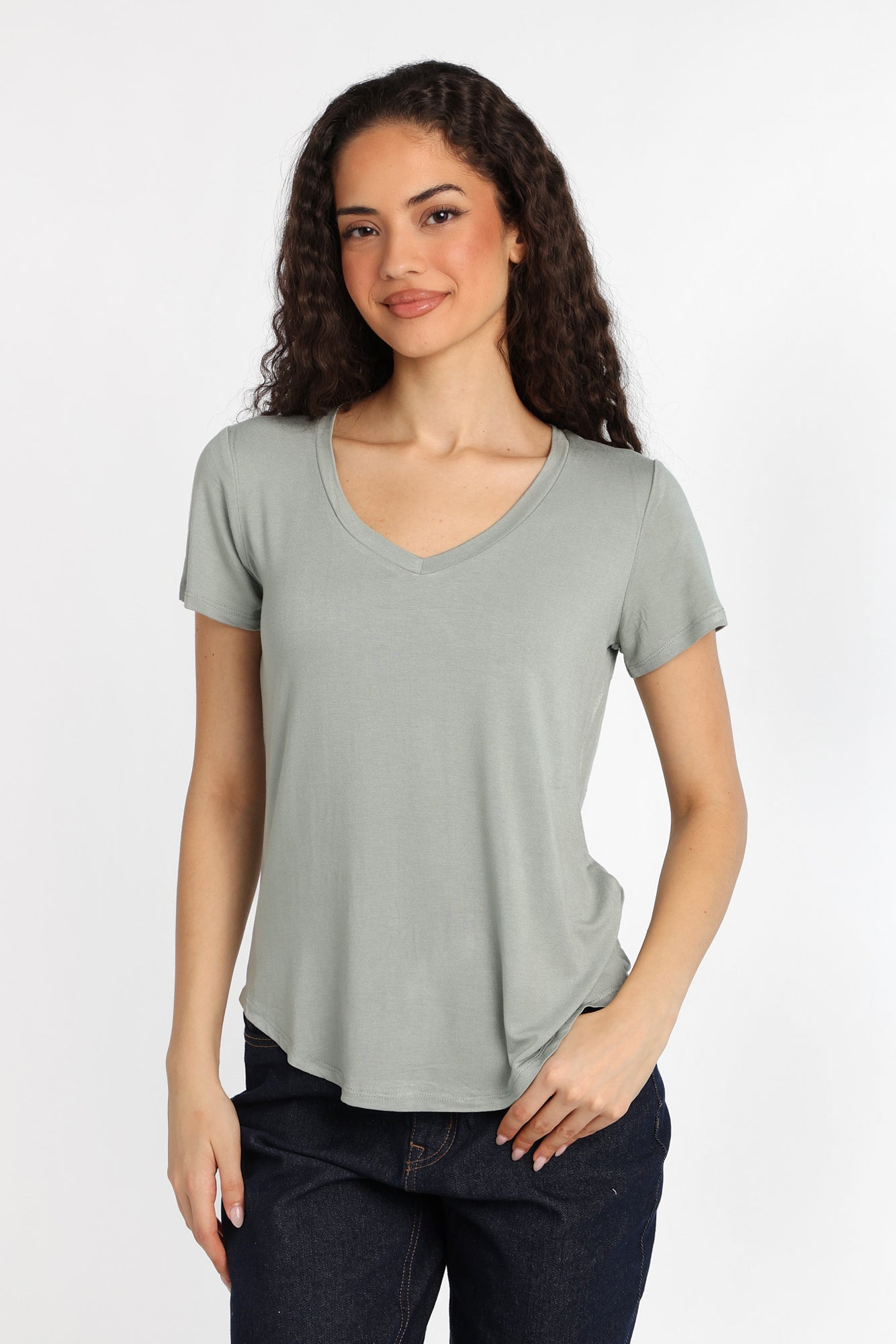 Short Sleeve V-Neck Relaxed Tee
