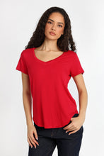 T-shirt décontracté à col en V manches courtes thumbnail 5