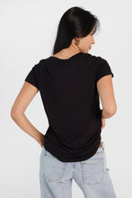 T-shirt décontracté à col en V manches courtes thumbnail 3