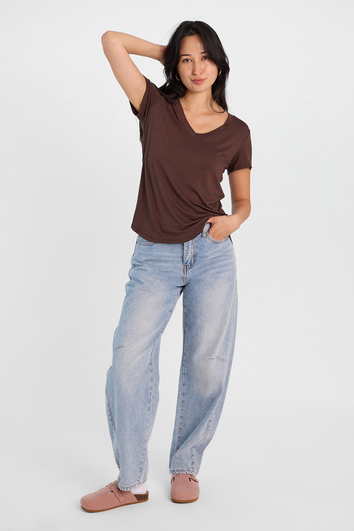 Short Sleeve V-Neck Relaxed Tee