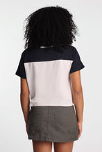 Graphic V-Neck Off-Shoulder Jersey Tee thumbnail 3