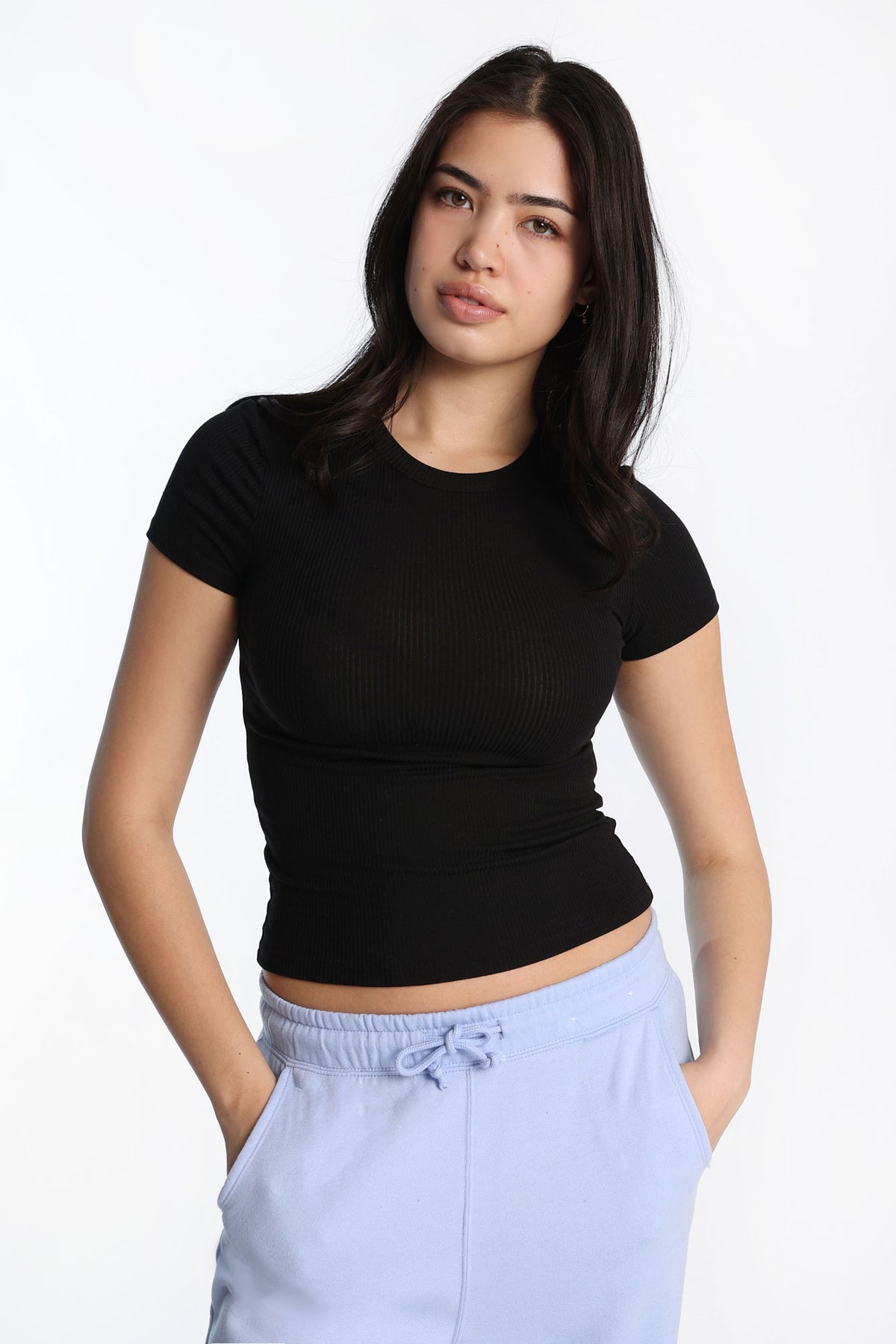 Short Sleeve Crew Neck Longline Tee