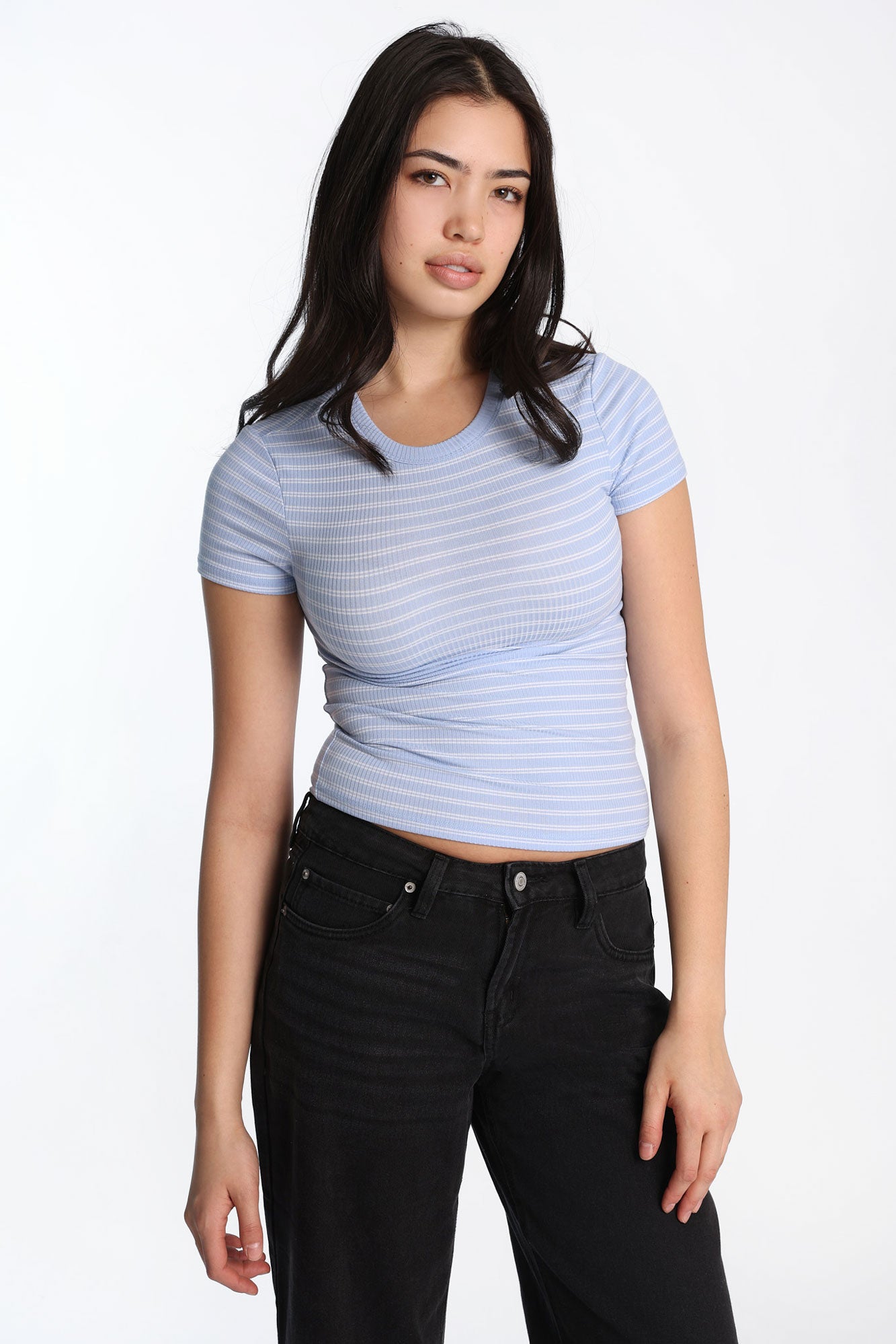 Short Sleeve Crew Neck Longline Tee
