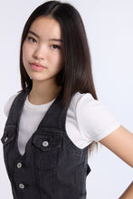 Denim Button-Up Vest thumbnail 12
