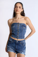 Denim Strapless Top thumbnail 2