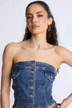 Denim Strapless Top thumbnail 6