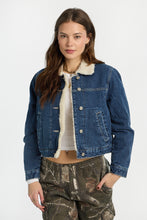 Sherpa-Lined Denim Jacket thumbnail 1