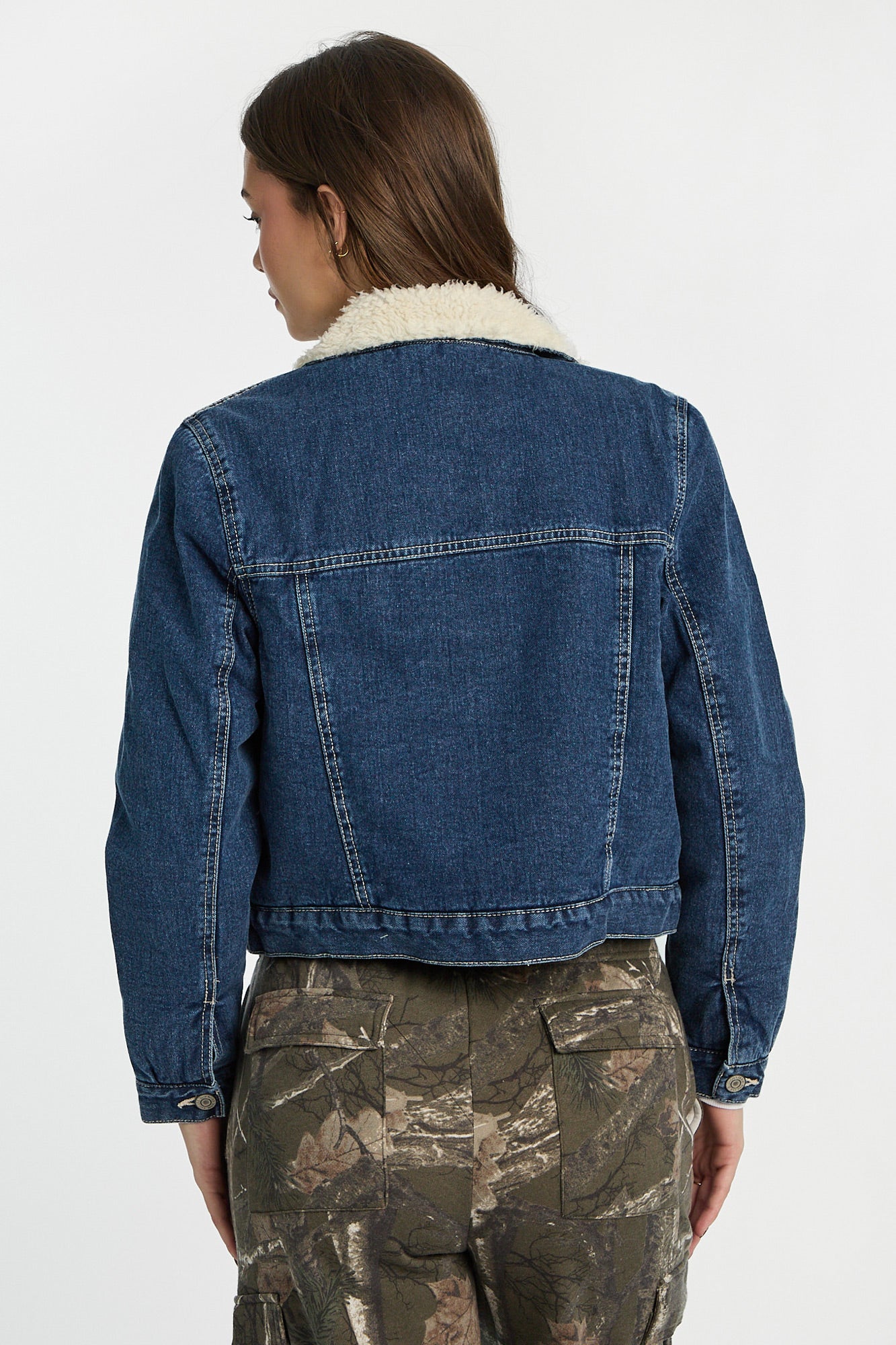 Sherpa-Lined Denim Jacket – Bluenotes