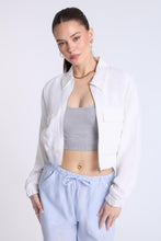 Linen-Blend Cargo Bomber Jacket thumbnail 2