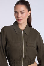 Linen-Blend Cargo Bomber Jacket thumbnail 10