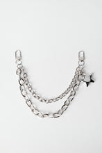 Porte-clés à breloque en boucle en métal à double chaînes thumbnail 1