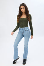 Ribbed Knit Long Sleeve V-Neck Bodysuit thumbnail 12