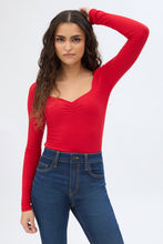 Ribbed Knit Long Sleeve V-Neck Bodysuit thumbnail 8