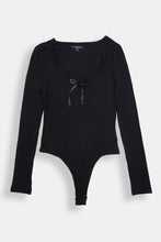 Ribbed Knit Long Sleeve V-Neck Bodysuit thumbnail 6