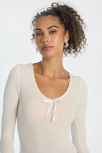Ribbed Knit Long Sleeve V-Neck Bodysuit thumbnail 7
