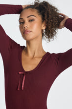 Ribbed Knit Long Sleeve V-Neck Bodysuit thumbnail 17