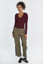 Ribbed Knit Long Sleeve V-Neck Bodysuit thumbnail 19
