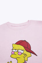 T-shirt coupe garçonne imprimé graphique The Simpsons Lisa Simpson thumbnail 2