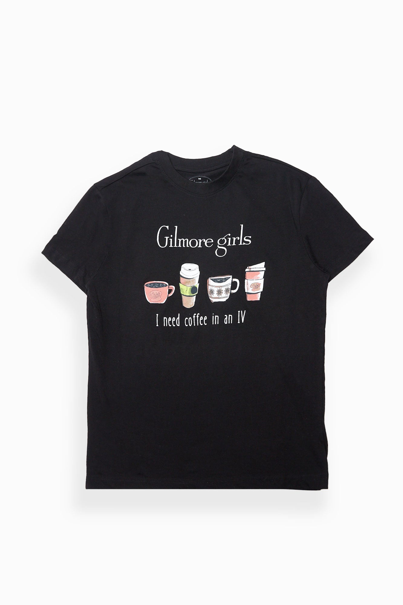 T-shirt coupe garçonne imprimé Gilmore Girls I Need Coffee An IV