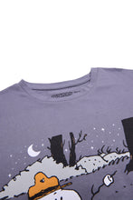 T-shirt décontractée imprime? graphique Peanuts Snoopy Camp Fire thumbnail 2