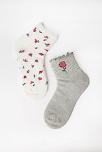 Embroidered Boyfriend Crew Socks 2-Pack thumbnail 4