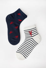 Embroidered Boyfriend Crew Socks 2-Pack thumbnail 5